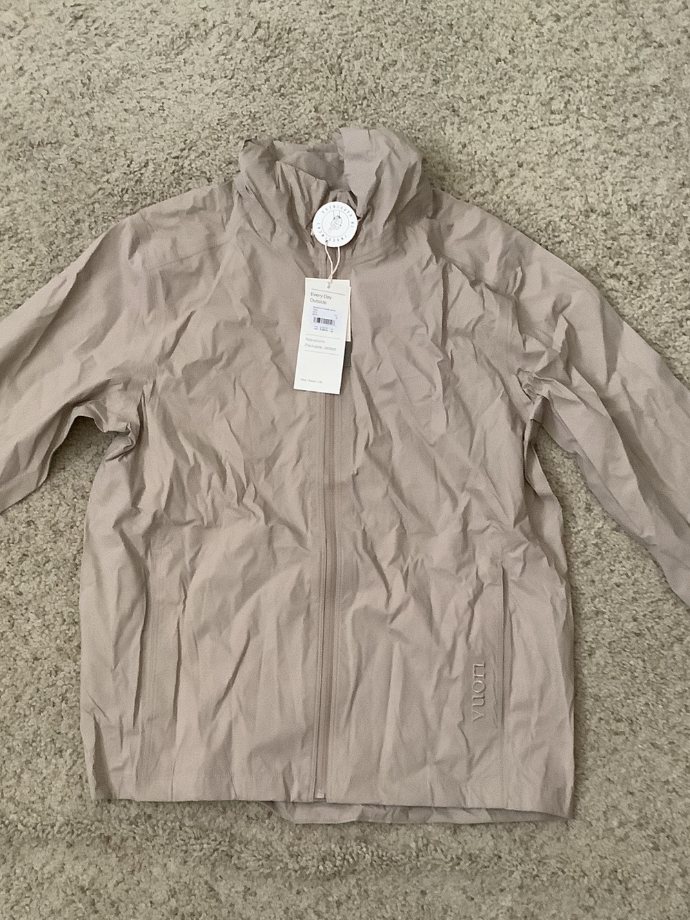 Vuori Light Taupe men’s  Rain Jacket
